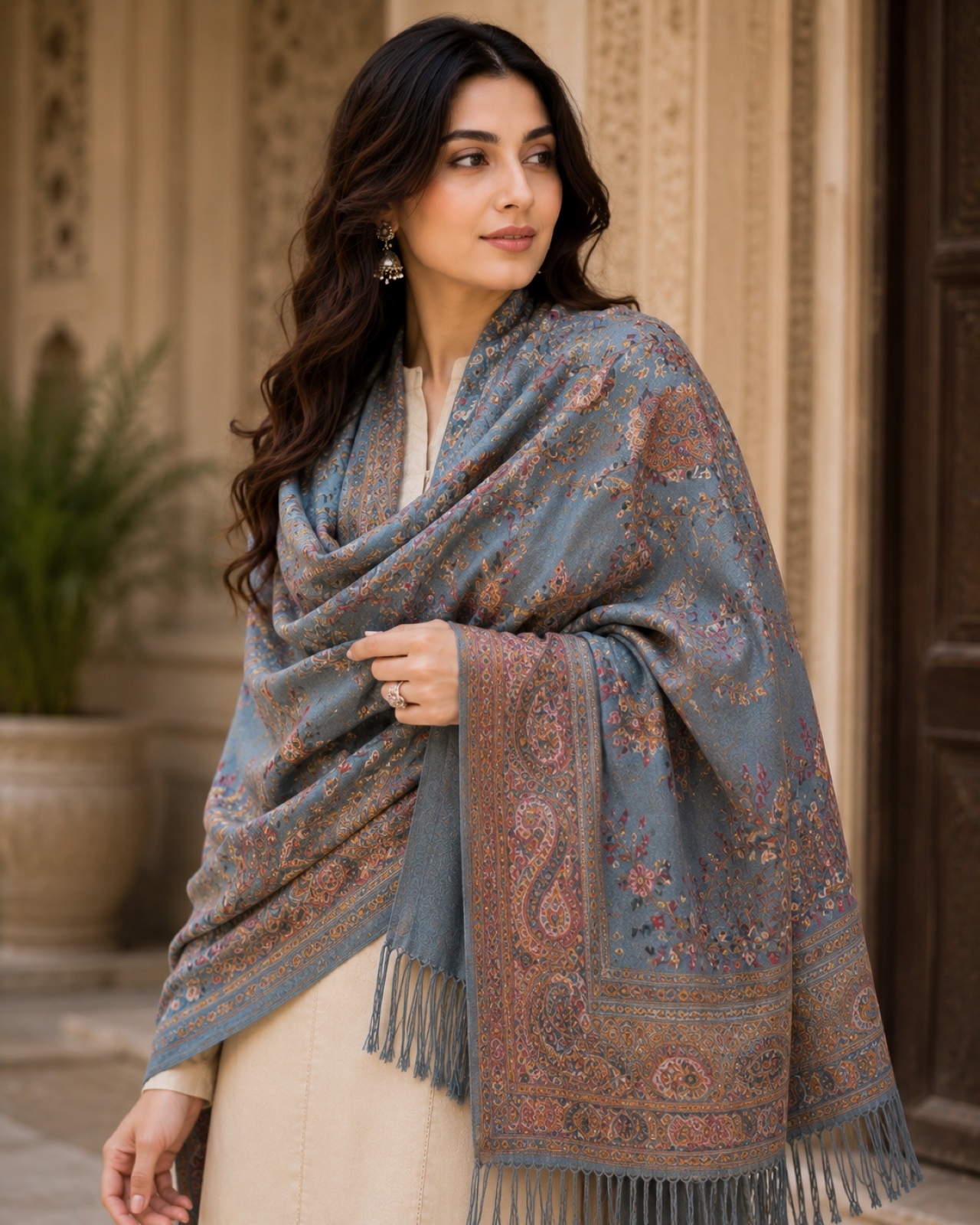 Blue Paisley Shawl
