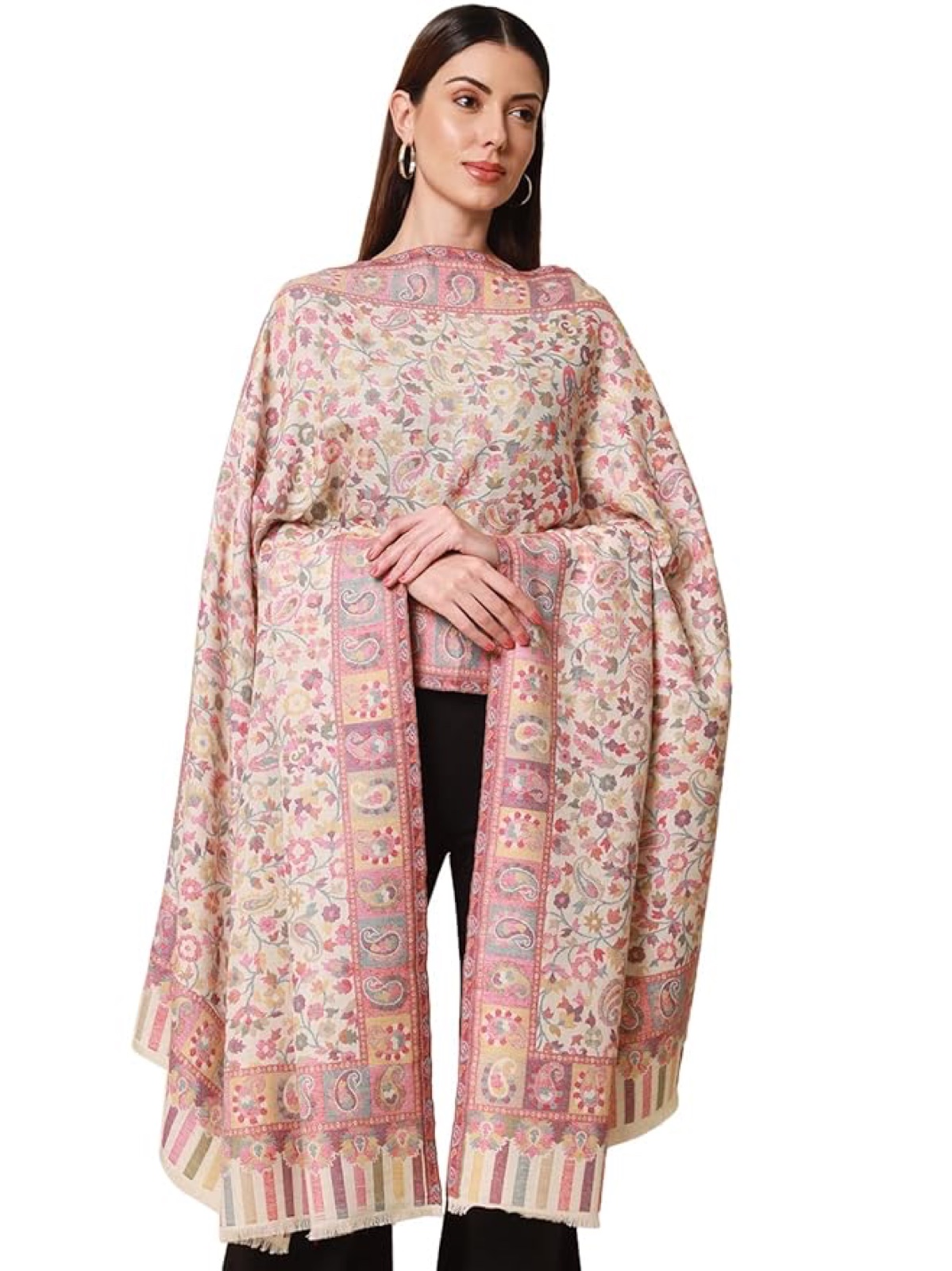 Pastel Floral Shawl