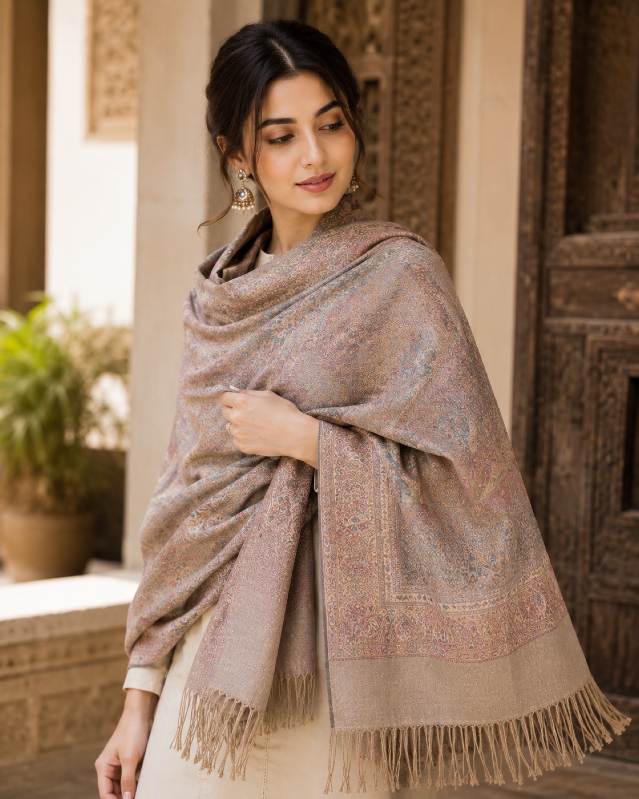 Sand Paisley Shawl
